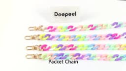 Deepeel 30/60/90/120cm Color Acrylic Bags Chain Women's Crossbody Handbag Shoulder Bag Strap Plastic Phone DIY Pendant Chains