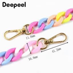 Deepeel 30/60/90/120cm Color Acrylic Bags Chain Women's Crossbody Handbag Shoulder Bag Strap Plastic Phone DIY Pendant Chains