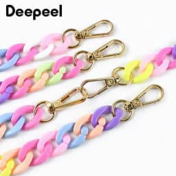 Deepeel 30/60/90/120cm Color Acrylic Bags Chain Women's Crossbody Handbag Shoulder Bag Strap Plastic Phone DIY Pendant Chains