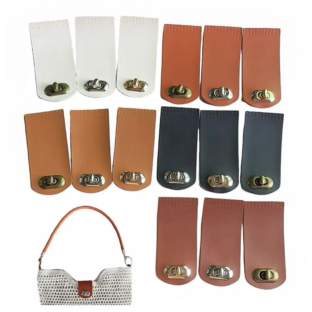 5.5*12cm Leather Bag Buckle Hasp Buttons Handmade Sewing Flip Cover Real Leather Replacement Bag Accessories Bag Charm Bag Parts