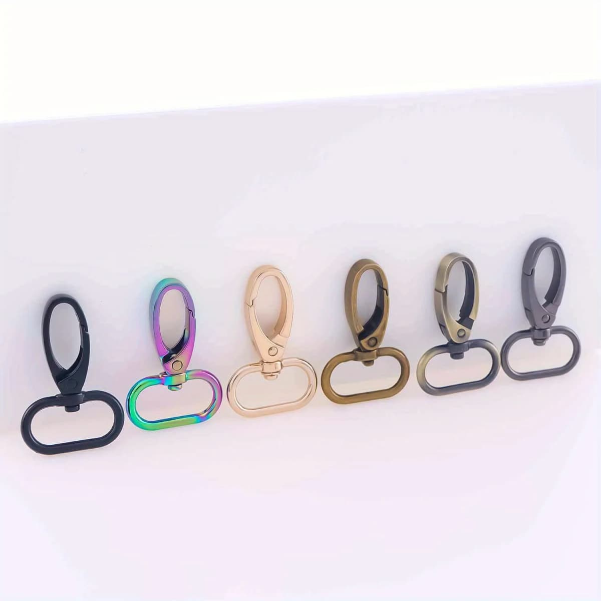5pcs Swivel Lobster Clasp for Strap Bag Metal Buckles Webbing Belt Snap Hooks Keyring Carabiner DIY Accessories