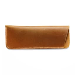 Vintage Crazy Horse Leather Pen Pouch Simple Pure Handmade Leather Small Pen Case Men's and Women's Portable Storage Glasses Pro
