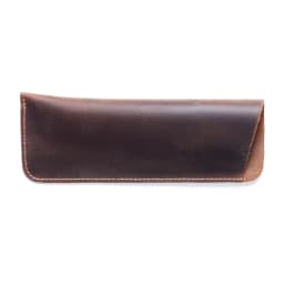 Vintage Crazy Horse Leather Pen Pouch Simple Pure Handmade Leather Small Pen Case Men's and Women's Portable Storage Glasses Pro