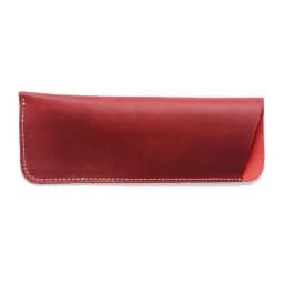 Vintage Crazy Horse Leather Pen Pouch Simple Pure Handmade Leather Small Pen Case Men's and Women's Portable Storage Glasses Pro