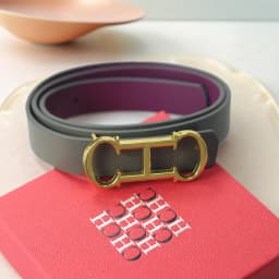 CH Brand Fashion Women's Belt PVC Material Adjustable Length Perforated Gift Box Packaging Designer 2025 New Men's Belt