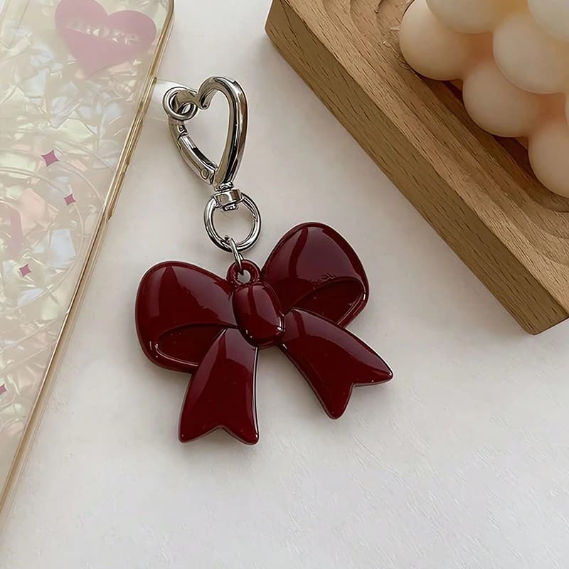 Acrylic Bow Tie Keychains Advanced Temperament Pendant Couple Friend Backpack Car Keychain for Gift