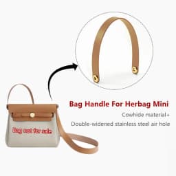 Cowhide Bag Handle For Herbag Mini Shoulder Strap Leather Bag Belt Short Bag Strap Handbag Durable Bag Replacement Accessories