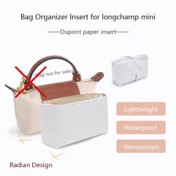 Bag Organizer Insert For Longchamp Mini Dupont Paper Bag Insert Storage Lightweight Bag Support Waterproof Bag Accessory
