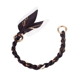 Silk Scarf Bag Chain Metal Alloy Scarf Metal Chain Detachable Bow Ribbon Handbag Strap Purse Chain DIY Handbag Accessory