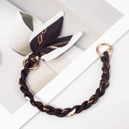 Silk Scarf Bag Chain Metal Alloy Scarf Metal Chain Detachable Bow Ribbon Handbag Strap Purse Chain DIY Handbag Accessory
