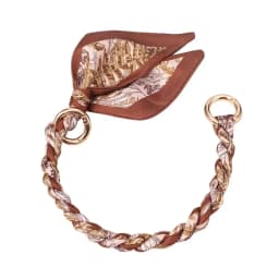Silk Scarf Bag Chain Metal Alloy Scarf Metal Chain Detachable Bow Ribbon Handbag Strap Purse Chain DIY Handbag Accessory