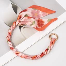Silk Scarf Bag Chain Metal Alloy Scarf Metal Chain Detachable Bow Ribbon Handbag Strap Purse Chain DIY Handbag Accessory