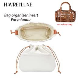 Hollow Bag Organizer Insert for MiuuuuuM Leather Basket S Woven Canvas Storage Bag Support Storage Inner Liner Bag Accessories