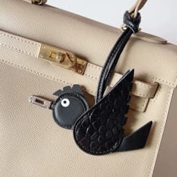 TOPHIGH Flying Bird Pendant For Women Bag Cowhide Leather New Cartoon Designer Luxury Bag's Keychain Newly Car hanging Charms