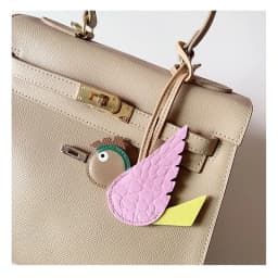 TOPHIGH Flying Bird Pendant For Women Bag Cowhide Leather New Cartoon Designer Luxury Bag's Keychain Newly Car hanging Charms