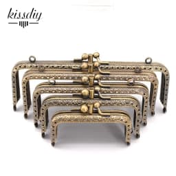 10pcs Double layer DIY Metal Frame Purse for Clutch Coins Bag Handle Kiss Clasp Lock Accessories For Bag 8.5/10.5/12.5/15/18