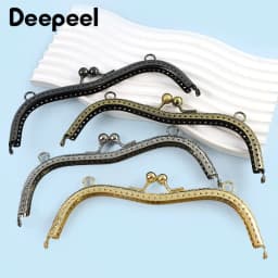 1/2/5Pcs 19cm Metal Embossed Bags Handle Purse Frame Kiss Clasp Handbag Wallet Clourse Clip DIY Sewing Brackets Bag Accessories