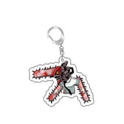 Anime Keychain Chainsaw Man Pochita Makima Cartoon Acrylic Bag Keyring Pendant Accessory
