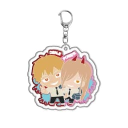 Anime Keychain Chainsaw Man Pochita Makima Cartoon Acrylic Bag Keyring Pendant Accessory