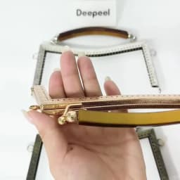 Gold Bags Kiss Clasp Lock Purse Frame Metal Retro Square Bag Handles Sewing Brackets Handbag Frames Handle DIY Accessories
