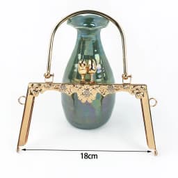 Gold Bags Kiss Clasp Lock Purse Frame Metal Retro Square Bag Handles Sewing Brackets Handbag Frames Handle DIY Accessories