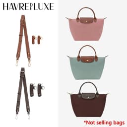 Leather bag shoulder strap for Longchamp pouch short handle small bag modification without punching strap bag accessories