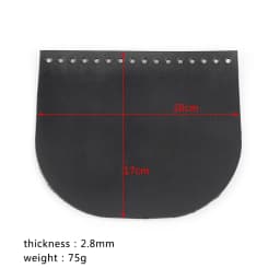 Fashion Genuine Leather Shoulder Bag Flap Cover Replacement for Women Handbag Special Black Bag Accessories DIY Sewing Material