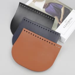 Fashion Genuine Leather Shoulder Bag Flap Cover Replacement for Women Handbag Special Black Bag Accessories DIY Sewing Material