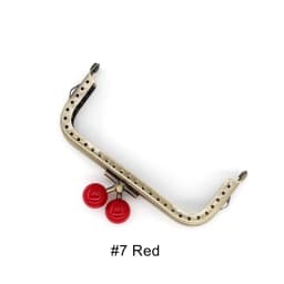 KISSDIY 10PCS 10.5cm sma Candy Bead Metal Purse Frame Square Glossy Antique Bronze Lace Coin Purse Frame Kiss Clasp Accessory