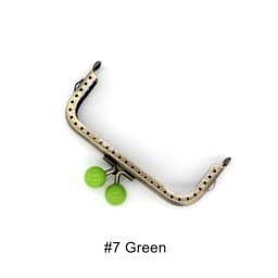 KISSDIY 10PCS 10.5cm sma Candy Bead Metal Purse Frame Square Glossy Antique Bronze Lace Coin Purse Frame Kiss Clasp Accessory