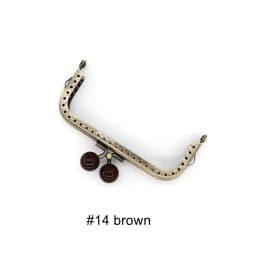 KISSDIY 10PCS 10.5cm sma Candy Bead Metal Purse Frame Square Glossy Antique Bronze Lace Coin Purse Frame Kiss Clasp Accessory
