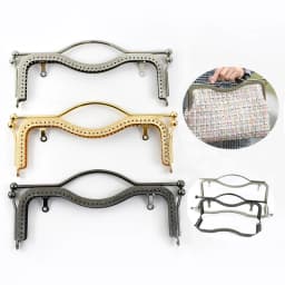 1-5Pcs Deepeel 20.5/27cm Metal Purse Kiss Clasp Lock HandBag Embossed Frame Retro Wallet Hand Pull Parts Bag Handle Accessories