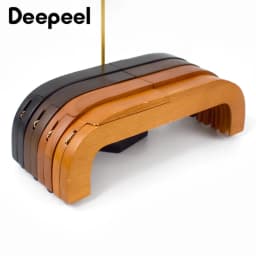 1Pc 25cm Wooden Bags Handles Purse Frame Kiss Clasp for Handbag Woven Bag Wallet Handmade Screw Closure Brackets DIY Accessories