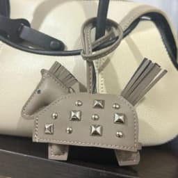 Fashion Pendant Bag Accessory Silver Rivets Horse Bag Charm Accessories Hand Sewn PU Leather Foal