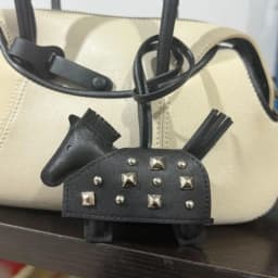Fashion Pendant Bag Accessory Silver Rivets Horse Bag Charm Accessories Hand Sewn PU Leather Foal