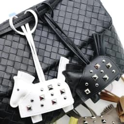 Fashion Pendant Bag Accessory Silver Rivets Horse Bag Charm Accessories Hand Sewn PU Leather Foal