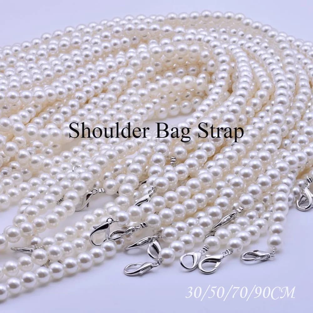Handbag Replacement Big Pearls Chain Shoulder Bag Strap DIY Purse Chains Handles New Bag Accessories 30/50/70/90CM