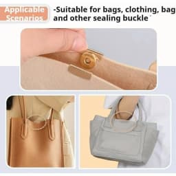 5Pairs Snap Buttons Metal Seamless Magnetic Buckle Clasp for Tote Bags, Clothing and DIY Crafts, No-Sewing Clip for Purse