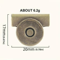 5Pairs Snap Buttons Metal Seamless Magnetic Buckle Clasp for Tote Bags, Clothing and DIY Crafts, No-Sewing Clip for Purse