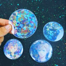 Italife Glitter Badge Holder Ita Bag Accessories Protector Case Laser Anime Tin Badge Cover Itabag Decoration Pin sleeve H318