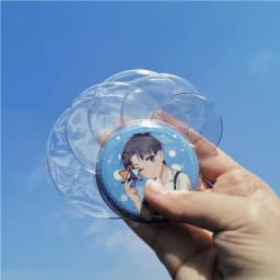 Italife Glitter Badge Holder Ita Bag Accessories Protector Case Laser Anime Tin Badge Cover Itabag Decoration Pin sleeve H318