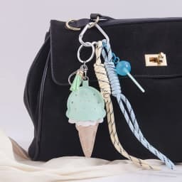 Women's Pendants Niche Leather Ice Cream Pendants Mini Lollipop Buns Car Key Chains Simple Fashion Charm Pendants