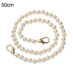 Pearls Strap for Bags Fashion Elegant Pearl Handbag' Handles DIY Purse Replacement Long Beaded Chain Shoulder Bag Straps Belt