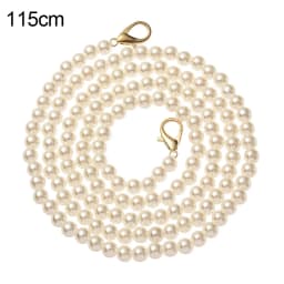 Pearls Strap for Bags Fashion Elegant Pearl Handbag' Handles DIY Purse Replacement Long Beaded Chain Shoulder Bag Straps Belt