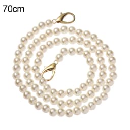 Pearls Strap for Bags Fashion Elegant Pearl Handbag' Handles DIY Purse Replacement Long Beaded Chain Shoulder Bag Straps Belt