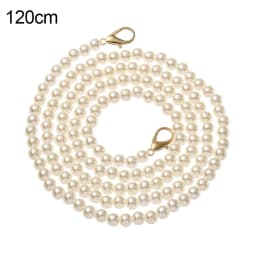 Pearls Strap for Bags Fashion Elegant Pearl Handbag' Handles DIY Purse Replacement Long Beaded Chain Shoulder Bag Straps Belt