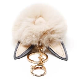 FOXER Soft Women's Fashion Bag Pendant Cute Love Ball Keyring Accessories for Girl's Gift