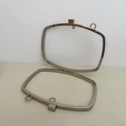 18cm Ellipse Box Bag Clutch Frame Metal Purse Frame Accessories Chain Clasp Loop Head Lock Handmade Bag Mold Materials