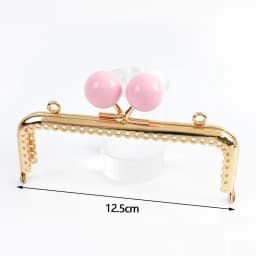 1-5Pcs 12.5cm Purse Frame Bag Kiss Clasp Lock Bags Resin Beads Ball Clutch Frames for Making DIY Handle Sewing Craft 18 Colors