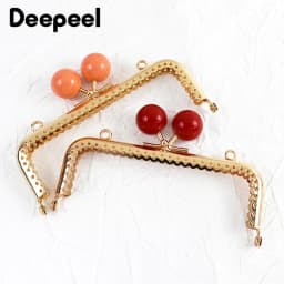 1-5Pcs 12.5cm Purse Frame Bag Kiss Clasp Lock Bags Resin Beads Ball Clutch Frames for Making DIY Handle Sewing Craft 18 Colors